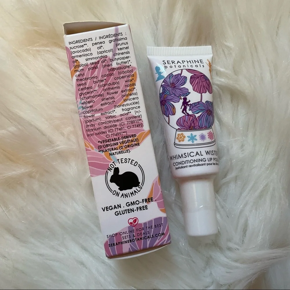 Seraphine Whimsical Wisteria Lip Polish & Cherry + Snow Lip & Cheek Cream New